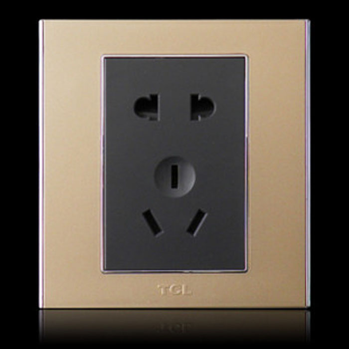 Legrand Wall Switch(Golden)  5-holes socket