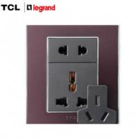 Legrand Wall Switch(Purple) 5-holes Multifunctional socket